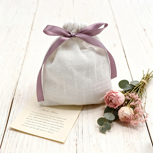 Pochette d'emballage pour bijoux en toile de coton avec cordon de serrage, impression personnalisée du logo, vente en gros - Product Image 5