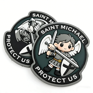 Parche de PVC con emblema de uniforme lavable, termoadhesivo, de goma suave de cloruro de polivinilo, personalizado en 2D, muestra gratuita de Direct Maker - Product Image 1