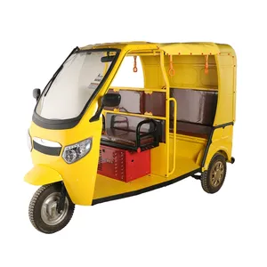 Novo poderoso baixo manutenção triciclo elétrico clássico tuk para o mercado indiano