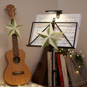 Adorno de Estrella de Tela <span class=keywords><strong>Estilo</strong></span> <span class=keywords><strong>Boho</strong></span> <span class=keywords><strong>Chic</strong></span>, Decoración de Estrella con Encaje y Puntos de <span class=keywords><strong>Estilo</strong></span> Vintage, Adorno Colgante para Ventana o Árbol - Product Image 5