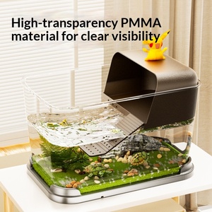 Acquario di Lusso per l'Allevamento di Tartarughe <span class=keywords><strong>d</strong></span>'<span class=keywords><strong>Acqua</strong></span> Dolce Brasiliane con Piattaforma per l'Esposizione al Sole e Illuminazione - Product Image 3