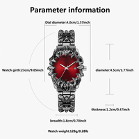 Montre pour homme PINTIME Luxury Vantage Unique, style Y2K, forme de griffe torsadée en albâtre, montre-bracelet personnalisée à quartz avec date pour homme