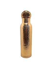 Premium Hand-Engraved Copper Drinking <b>Bottle</b> Traditional Indian Floral Art 1L Water <b>Flask</b> - Seamless Leak-Proof Design for Home - Product Image 3