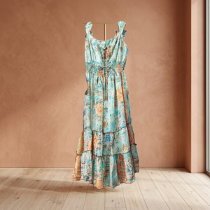 Vestido vintage al por mayor, vestido bohemio hippie, ropa de mujer, ropa de playa bohemia, vestido sedoso - Product Image 3