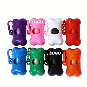 Dispensador de Bolsas para Desechos de Perros con Forma de Hueso, Soporte Grueso para Bolsas de Excrementos de Mascotas para Paseos al Aire Libre, con Anclaje para Correa y Regalos Promocionales - Product Image 1