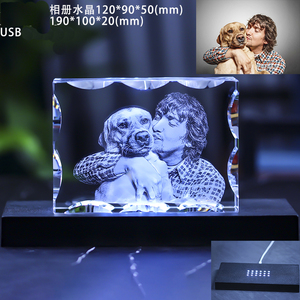 Honor of Crystal 3D Laser Engraving <strong>Love</strong> Crystal Photo Frame Cube Save Photos Permanently Blank Crystal Cubes for Engraving - Product Image 6