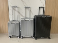 Valise à roulettes en aluminium 20, 24, 28 pouces à prix abordable, étanche, métallique, bagage cabine moderne avec roues