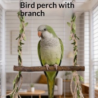 Échelle à bascule en bois pour perroquet avec jouet d'auto-entretenissement et anti-ennui pour accessoires de cage à oiseaux