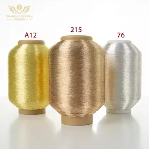 For Morocco Market Pure Silver Gold Bronze With 450D Polyester Cotton Embroidery Thread ST Type Metallic Yarn