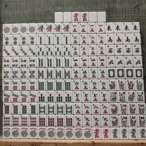 Jeu de Mahjong américain avec sac de transport souple, 166 tuiles complètes, avec supports, dés, jetons et <span class=keywords><strong>livre</strong></span> d'instructions, pour les voyages, la maison et les fêtes - Product Image 3
