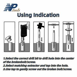 Naipu-Inch Wire Screw <span class=keywords><strong>Extractor</strong></span> طقم حنفية إصلاح خيط مكسور أدوات إزالة الصلب العالية - Product Image 4