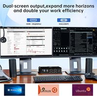 Mini PC industriel idéal pour le divertissement à domicile, le bureau, l'éducation en ligne, l'industrie, 16 Go DDR4, 512 Go SSD, i7-8550U 1,8-4,0 GHz