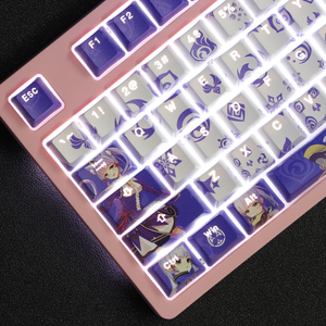 Huion — clavier mécanique de 104 touches, thème Kamisato <span class=keywords><strong>Ayaka</strong></span>, PBT, impression par sublimation, hauteur OEM, pour clavier mécanique 64 75 87 98 104 touches - Product Image 4