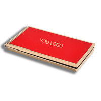 Miroir de poche compact personnalisé de qualité supérieure pour cartes de visite, double, anti-chute, en alliage de zinc, pliable, portable