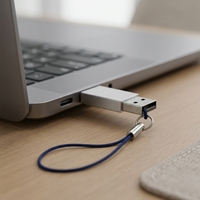 Flashdisk USB 45mm 0.21g Murah dengan Tali, Respon Cepat, Grosir Berbagai Ukuran, Bahan Poliester