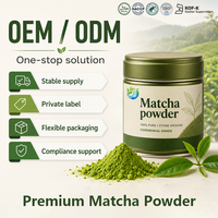 Poudre de Matcha de Qualité Cérémonielle OEM ODM Marque Privée 30g 50g 100g en Boîte, Sachet, Carton, Emballage en Vrac, Vente en Gros de Matcha
