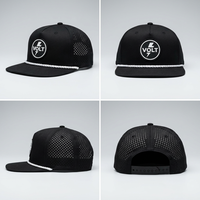 Casquette Snapback avec logo personnalisé, séchage rapide, respirante, imperméable, patch en caoutchouc avec logo VOLT, 100% polyester, découpe laser, trous perforés