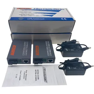 BYXGD Netlink gigabit media converter 10 100 1000m base Fiber SC to Rj45 20KM HTB-GM-03 gigabit fiber media converte HTB-3100AB