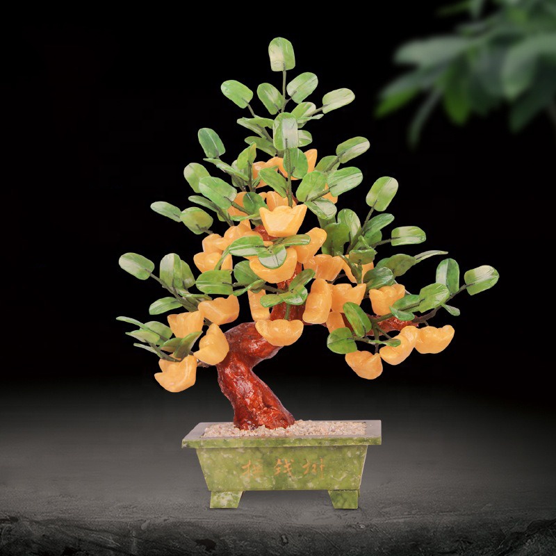 Jade-Glcksbaum Zier Reichtum chinesischer Ingot Baum Glcks-Geldbaum fr  Glck Bonsai Feng Shui fr Reichtum Geld| Alibaba.com