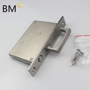 पॉकेट डोर मैट ब्लैक स्टेनलेस स्टील 304 नाई दरवाजा हैंडल स्लाइडिंग बार्न दरवाजा हार्डवेयर - Product Image 2