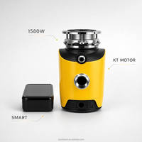 Triturador de Basura Profesional de 1HP, sin Escobillas, de Acero, con Certificación PSE, de Una Sola Cuchilla, para Cocinas Compactas