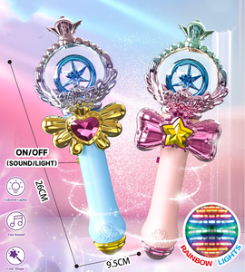 Magic Wand cô gái công chúa cổ tích Cây Đũa phép dẫn ánh sáng lên phát sáng âm nhạc Đồ chơi đám cưới bên ngôi sao ma thuật quay Cây Đũa phép - Product Image 4