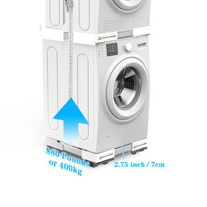 Nouveau produit : Socle de lave-linge avec roulettes relevables, support de lave-linge avec roulettes, support de réfrigérateur mobile et réglable - Product Image 5