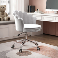 Chaise de maquillage élégante pour femmes, style français, chaise de jeu magnifique, design pétale, chaise multifonctionnelle pivotante et réglable en hauteur