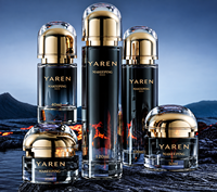 Flacon de lotion pressurisé haut de gamme 100 ml, flacon de crème hydratante 50 g, flacon d'essence en verre, ensemble d'emballage
