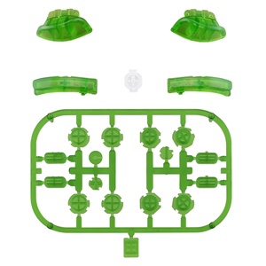 EXtremeRate Kit complet de boutons en plastique transparent vert avec D-pad et gâchettes pour NS Switch et Nintendo Switch OLED - Product Image 1