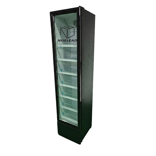 175L Lightbox Free Single Glass Door Display Refrigerator with Lock, Beverage Independent Commercial Refrigerator