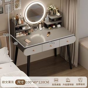 Coiffeuse K moderne et minimaliste pour chambre à coucher, table de maquillage pour petit appartement, nouveau style 2026, pour logement locatif - Product Image 5