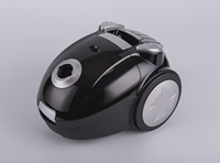 Aspirateur à canister léger, forte aspiration 18Kpa, grande capacité 2L avec sac collecteur de poussière pour sols durs et tapis à la maison
