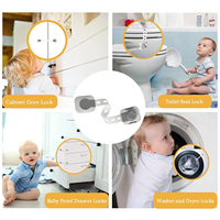 Loquets de sécurité en plastique pour enfants, verrous adhésifs réglables pour armoires, placards, tiroirs, fours et portes de toilettes