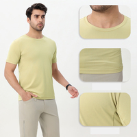 T-shirt à manches courtes pour homme en spandex/polyester d'été, séchage rapide, respirant, compressé, anti-boulochage, vêtements de sport pour la salle de sport