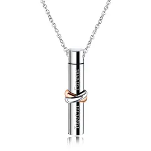 Collier en forme de chiffres avec lettres gravées "love Forever", bijou cylindrique Urn avec Zircon, famille, animaux domestiques