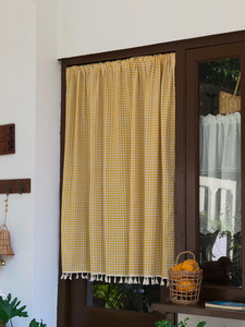 <span class=keywords><strong>Rideau</strong></span> de porte ou fenêtre à poches en tissu jaune vif à petits carreaux, <span class=keywords><strong>rideau</strong></span> de séparation polyvalent pour entrée intérieure, <span class=keywords><strong>armoire</strong></span> - Product Image 2
