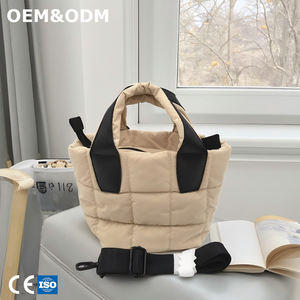 Tas Tote Nylon 3121 J+ Puff Pastry dengan Lapisan Dacron, Tali Bahu yang Dapat Disesuaikan, Ringan, Kasual, Tahan Lama, Kantong Resleting, Tas Tangan - Product Image 1