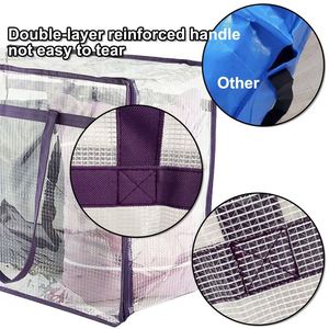 Sturdy PVC Queen <b>Quilt</b> Blanket Bedding Comforter Storage Bag Portable Storage Organizer with Durable 2- Way Zipper - Product Image 6