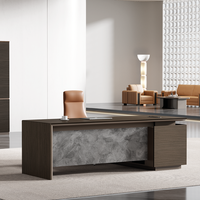 Bureau en L en gros, mobilier de bureau en bois pas cher, bureau d'ordinateur moderne pour dirigeant, PDG, cadre