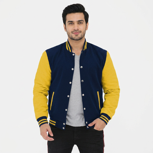 <b>White</b> Leather Sleeve Letterman College Varsity <b>Men</b> Custom Logo Design Custom Logo Varsity <b>Jacket</b> - Product Image 1