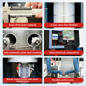 YONGSTA Purificateur <span class=keywords><strong>de</strong></span> fumée <span class=keywords><strong>mobile</strong></span> à bras flexible unique à forte puissance d'<span class=keywords><strong>aspiration</strong></span> pour l'extraction des <span class=keywords><strong>fumées</strong></span> <span class=keywords><strong>de</strong></span> soudage industriel et <span class=keywords><strong>de</strong></span> travail des métaux - Product Image 4