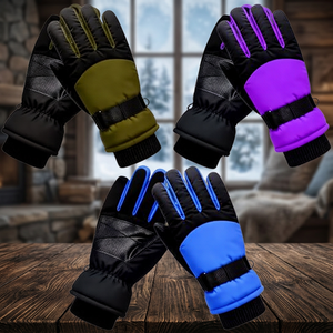 Gants de ski imperméables pour femmes et hommes, personnalisés, pour le snowboard, chauds, d'hiver, avec écran tactile, en polyester - Product Image 4