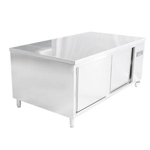 Restaurant Edelstahl Küchen platte Wärme schrank Hot Dish <span class=keywords><strong>Warmer</strong></span> Tischs chrank Food Prep Tisch mit Schiebetüren