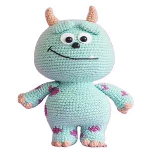 Poupées au Crochet de dessin animé personnalisé Amigurumi, jouets de monstres au Crochet pour bébé monstre