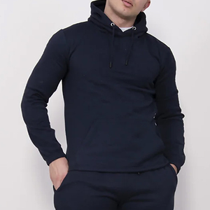 Survêtement décontracté pour homme, en mélange polyester/coton, à capuche, taille élastique, poches latérales, séchage rapide, respirant, directement de l'usine - Product Image 6