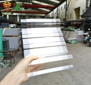 Plaques de toiture en <span class=keywords><strong>polycarbonate</strong></span> transparent ondulé solide pour carport, couverture de tuiles en FRP, panneau en plastique pour serre - Product Image 2