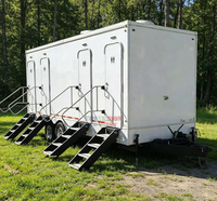 Remorque de toilettes mobiles de luxe pour événements VIP, écologique, personnalisée, portable, pour événements de grande envergure