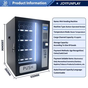 Mini distributeur automatique JFP, petit distributeur automatique intelligent de collations et de boissons, écran tactile, paiement multi-mode, <span class=keywords><strong>24h</strong></span>/24 - Product Image 2
