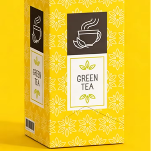 Caja de té ecológica amarilla, caja de regalo artesanal, se pueden aceptar pedidos de té personalizados - Product Image 1